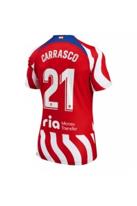 Atletico Madrid Yannick Carrasco #21 Fotballdrakt Hjemme Klær Dame 2022-23 Korte ermer